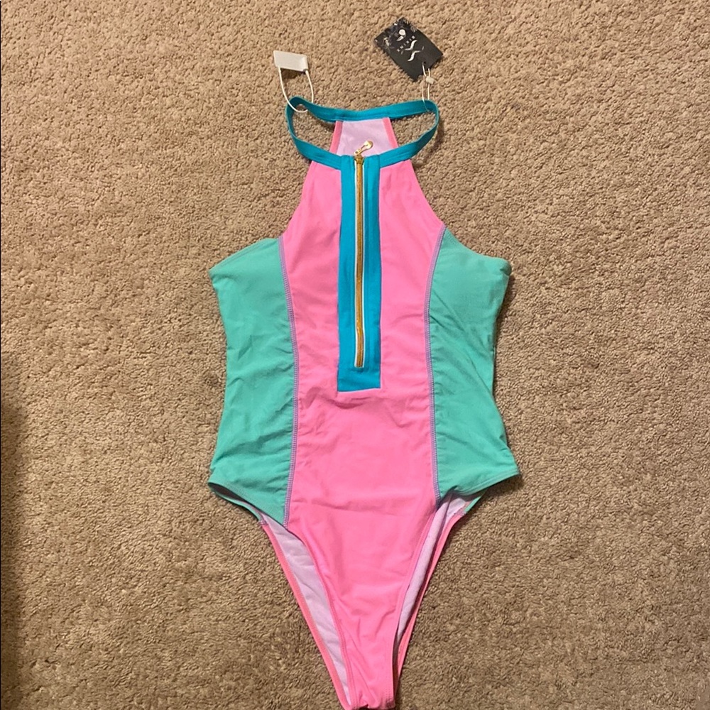 Colorful One Piece Swimsuit
